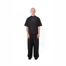 Lazaci Clan Mock Neck T-Shirt - BLK / WHI