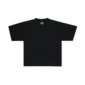 Lazaci Diamond Clan Mock Neck T-Shirt - BLK / WHI